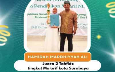 Juara 2 Tahfidz tingkat Ma'arif Kota Surabaya